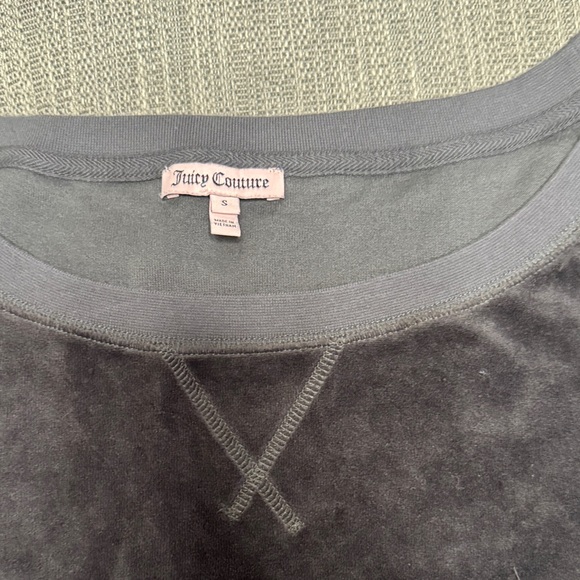 Juicy Couture Dark Gray Velvet Top - Picture 2 of 6